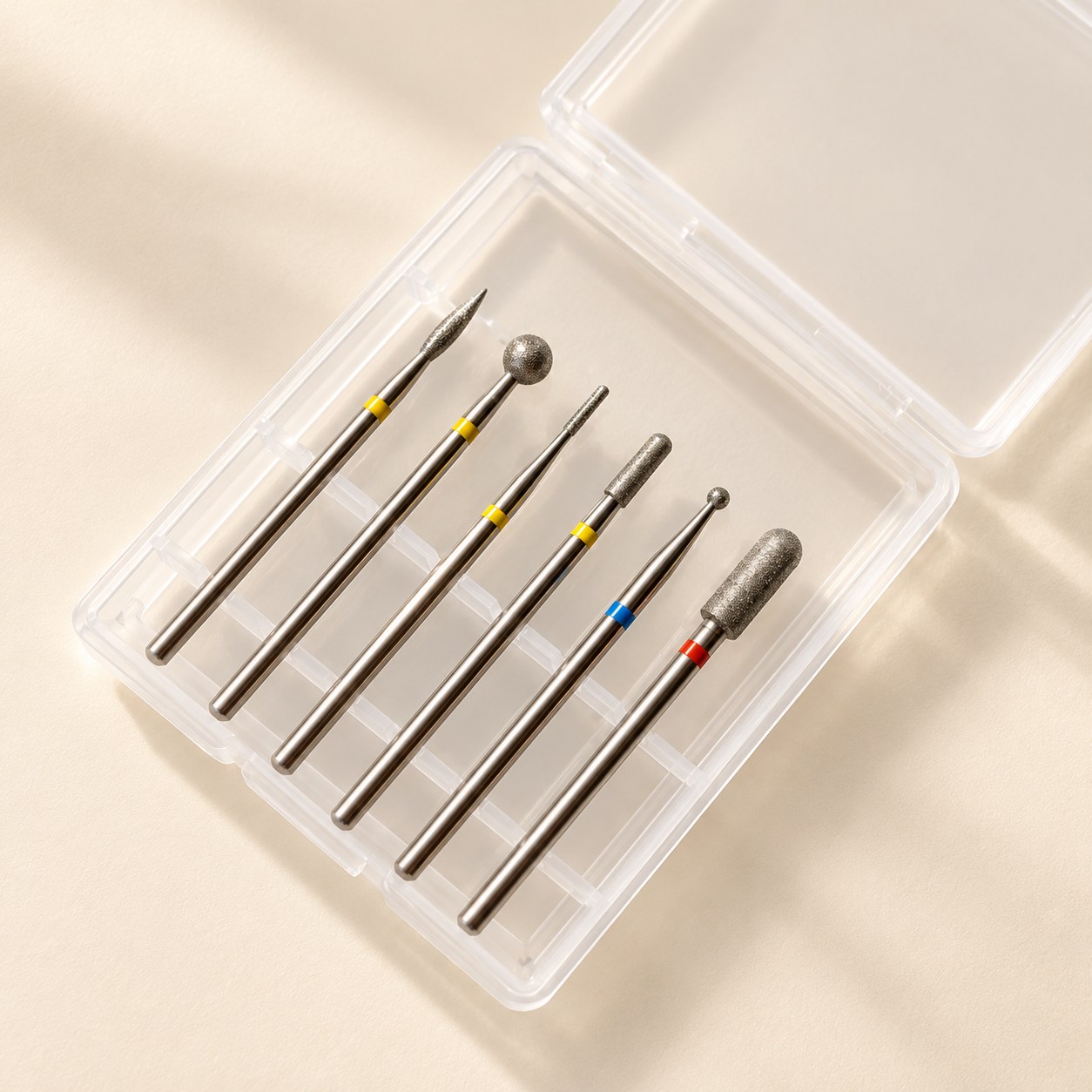 Diamond E-File Nail Drill Bits — 6-Piece Set