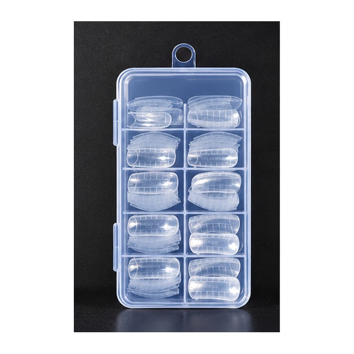Clear Graduated Nail Extension Dual Forms — 100-Piece Box