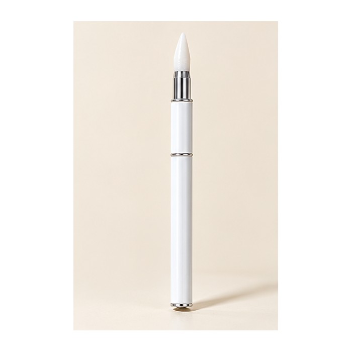 White Double-Ended Nail Art Rhinestone Picker Pen — 1 Pen