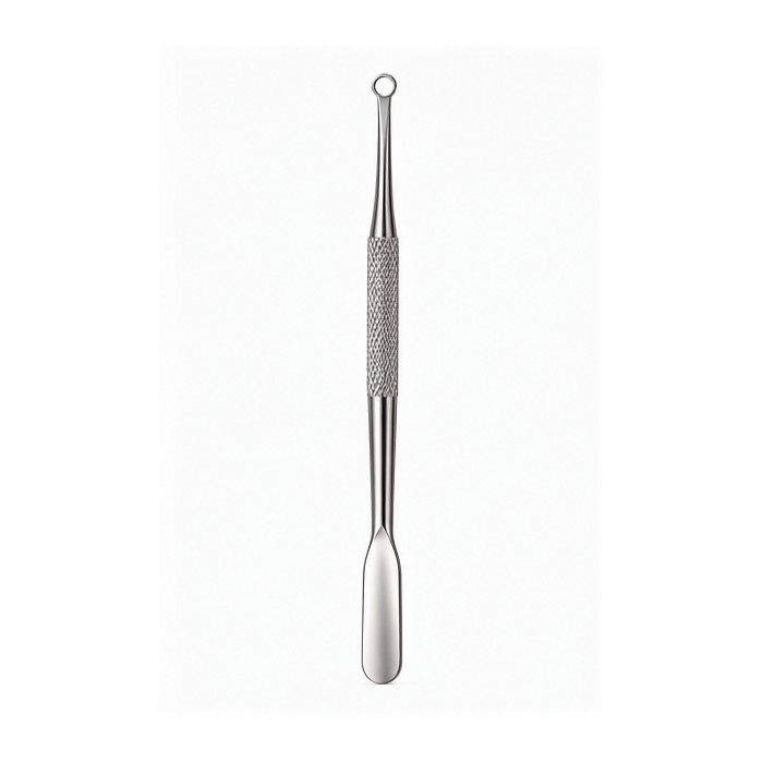 Stainless Steel Loop and Flat Cuticle Pusher — 1 Tool