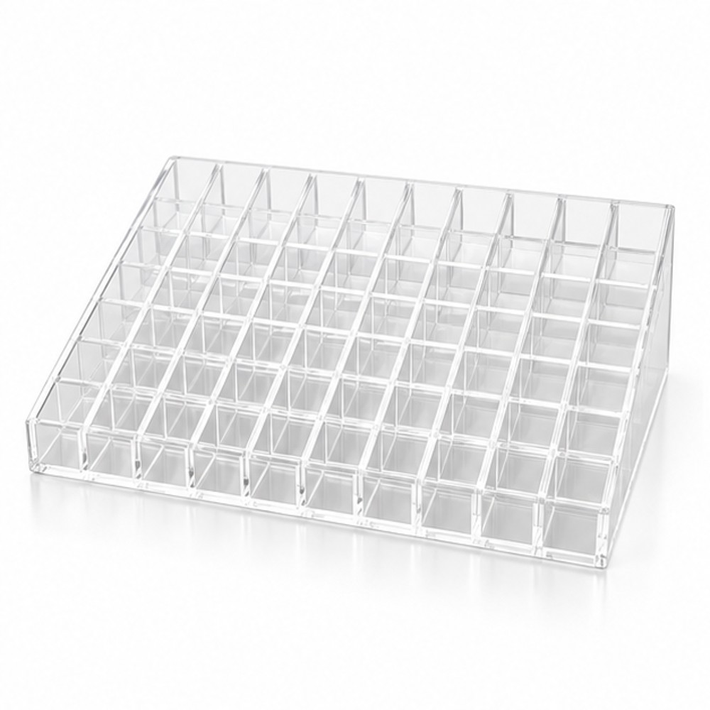 Clear Acrylic 72-Slot Nail Polish Display Rack — 1 Rack