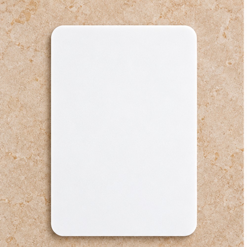 White Nail Stamping Plate Backing Board — 1 Piece