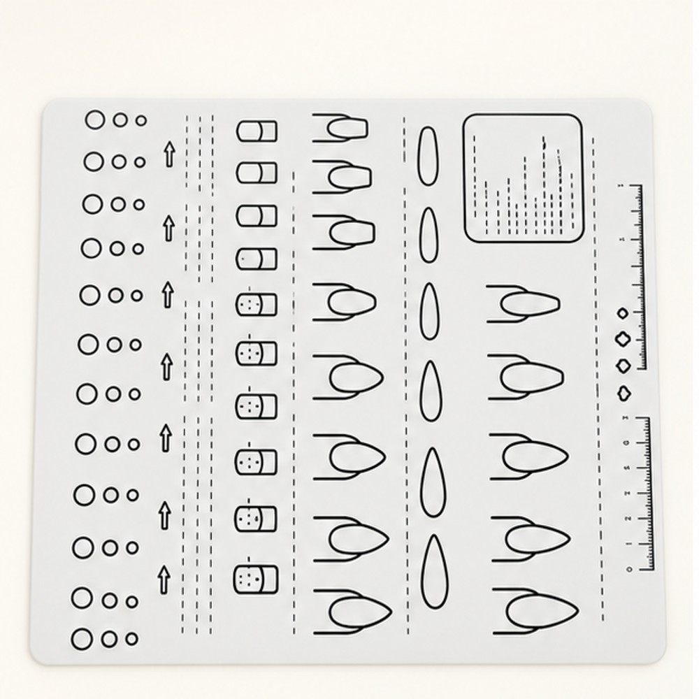 Printed Silicone Nail Practice Mat — 1 Mat