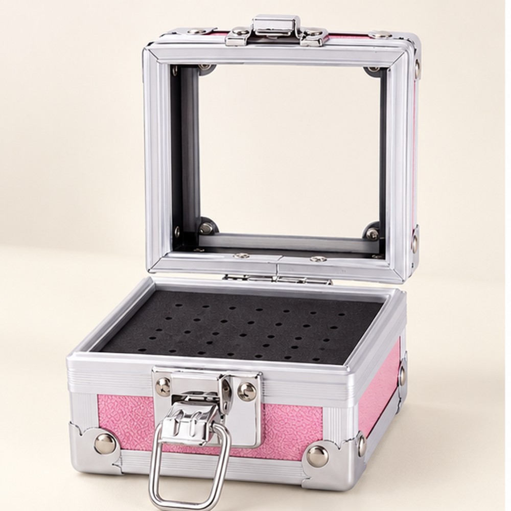 Pink Portable Nail Drill Bit Storage Case — 1 Case