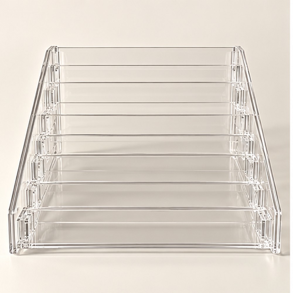Clear Acrylic Multi-Channel Nail Supply Organiser — 1 Tray