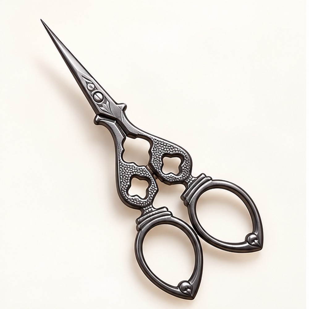 Ornate Steel Nail Art Detail Scissors — 1 Pair