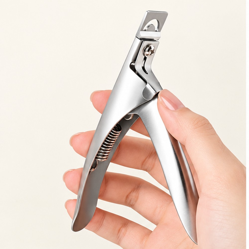 Silver Ergonomic Artificial Nail Tip Clipper — 1 Tool