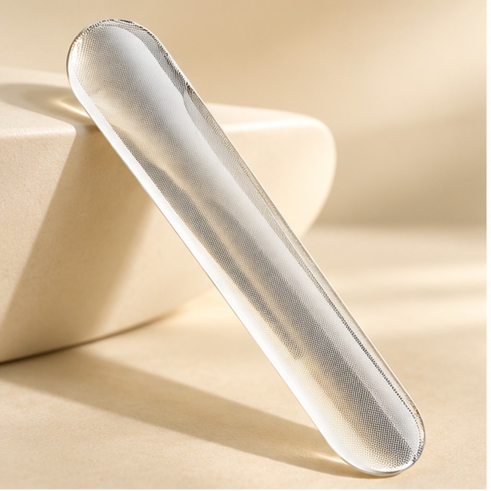 Silver Oval Nano Glass Nail File — 1 File