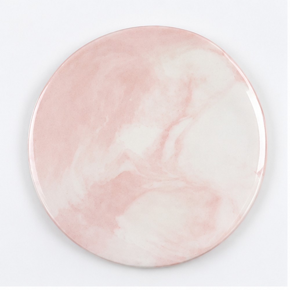 Pink Marble Round Nail Art Mixing Palette — 1 Palette