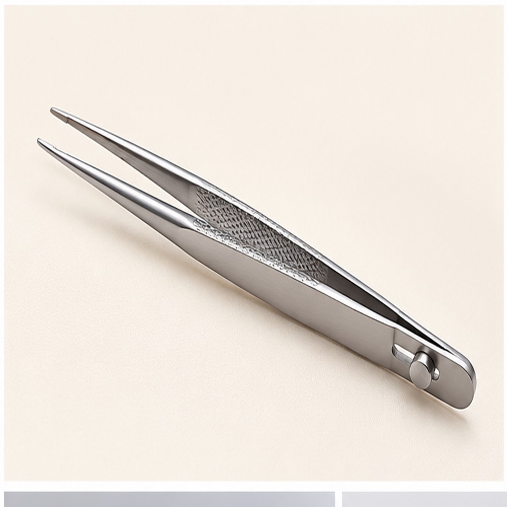 Silver Precision Nail Art Tweezers — 1 Tool