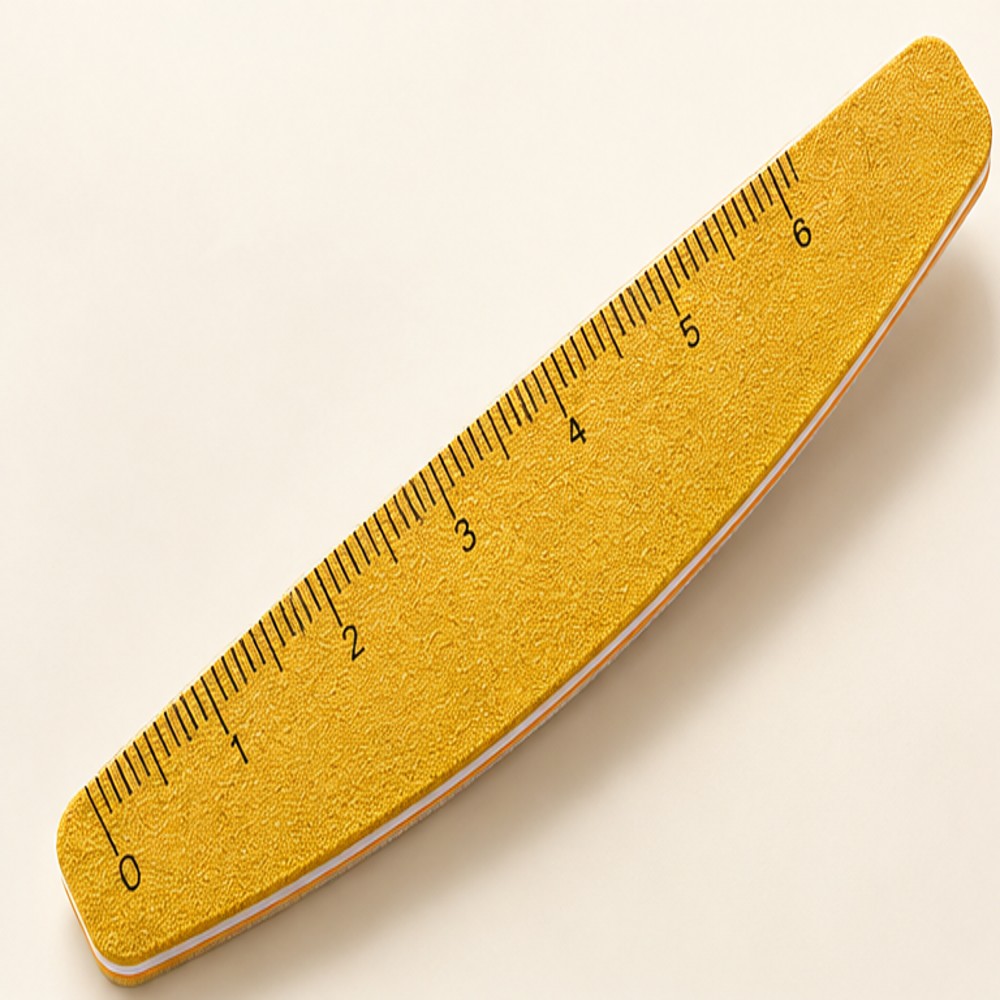 Yellow Ruler-Marked Nail Buffer File — 1 File