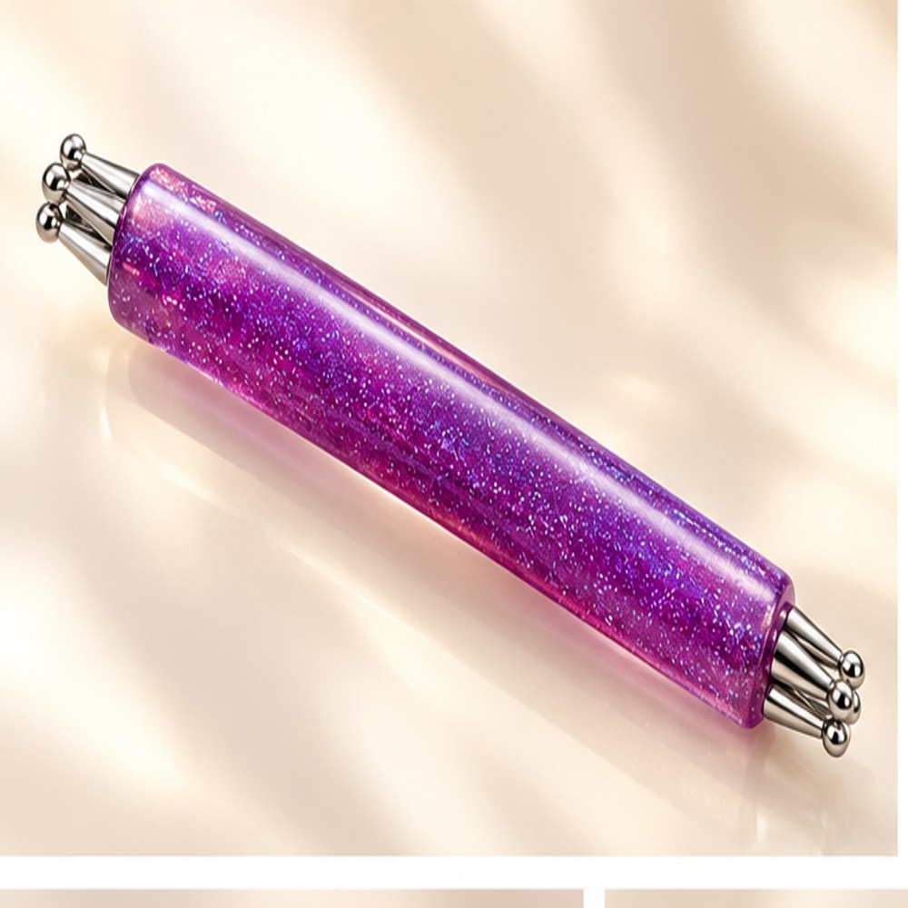 Purple Five-Petal Nail Art Dotting Pen — 1 Tool