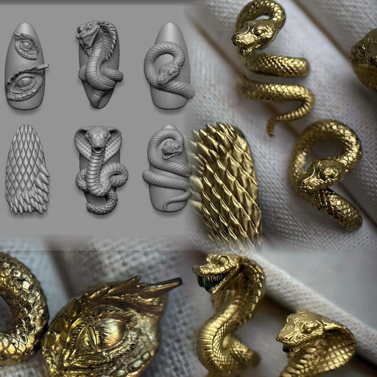 Serpent Nail Art Silicone Mould — 1 Mould