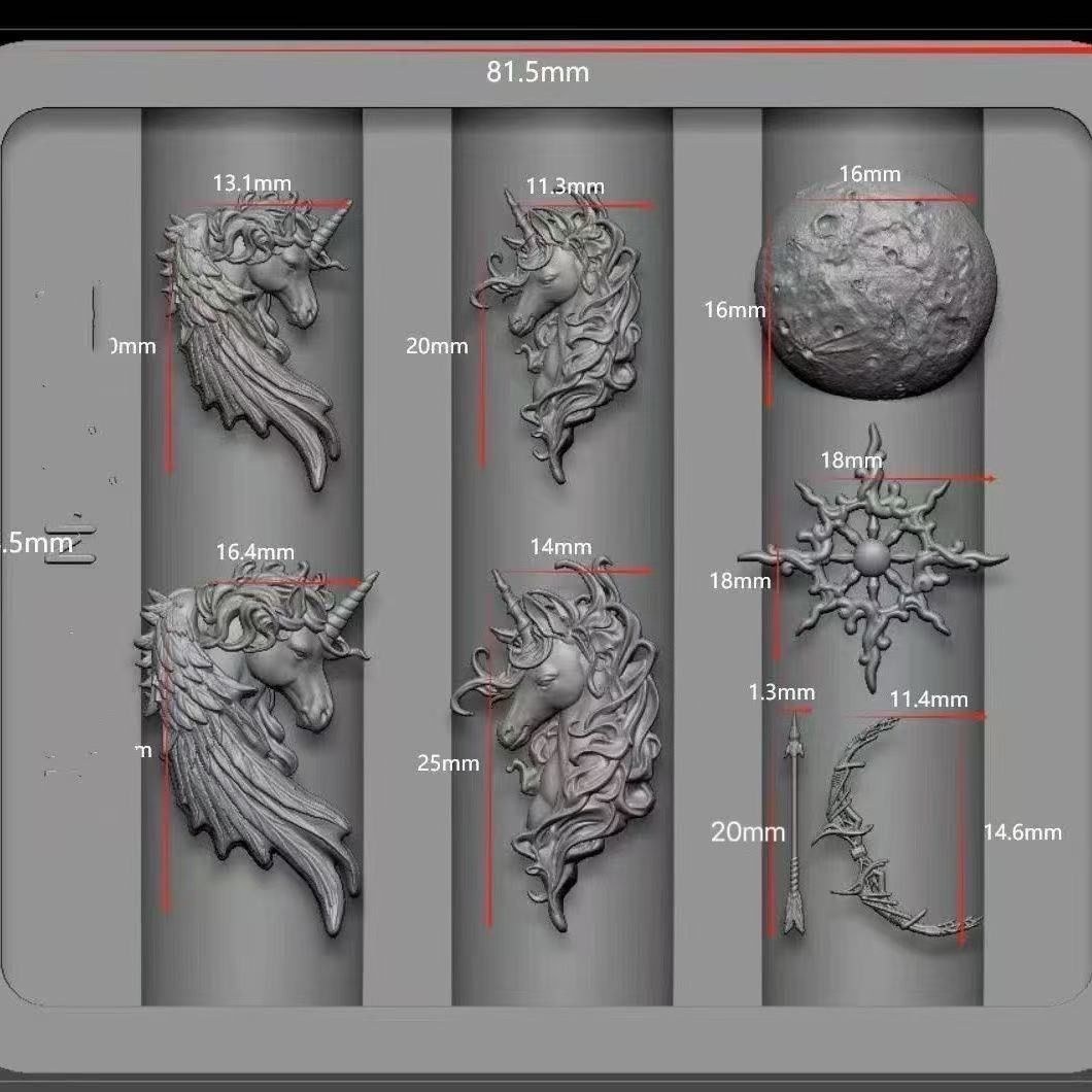 Unicorn Nail Art Silicone Mould — 1 Mould