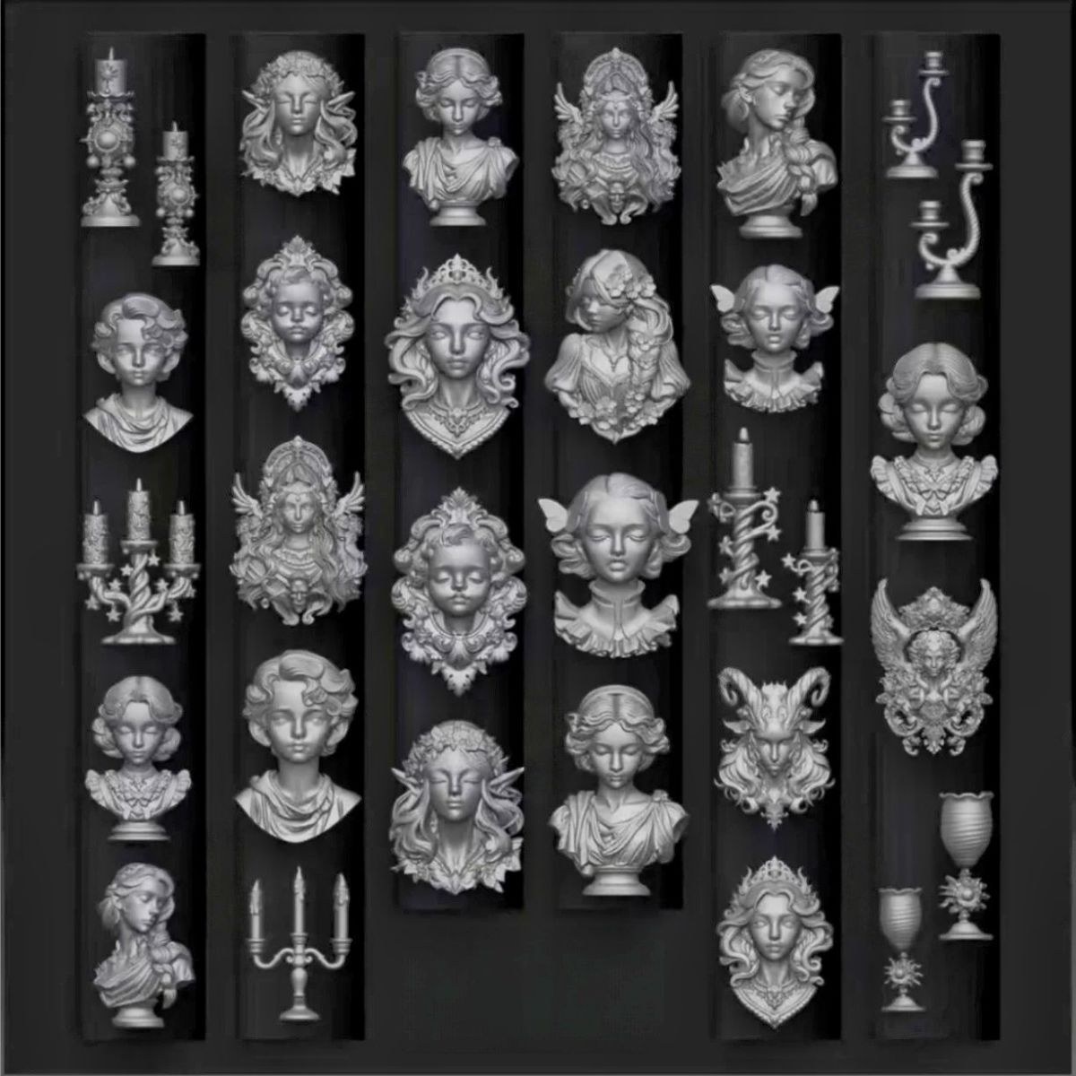 Classical Sculpture Nail Art Mould — 1 Mould