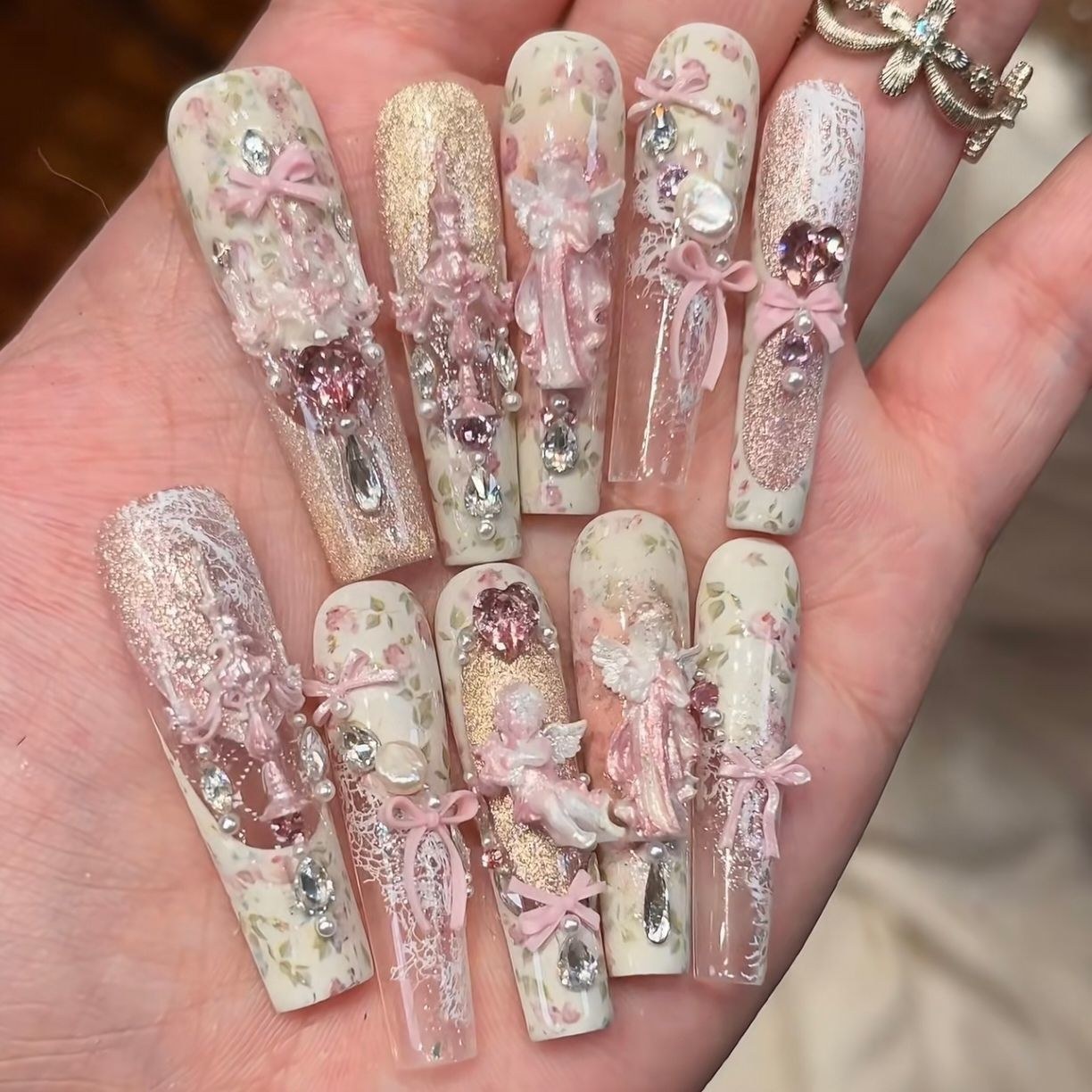 Baroque Angel Nail Art Silicone Mould — 1 Mould