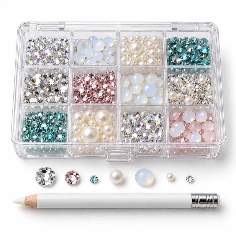 Crystals & pearls concept assortment