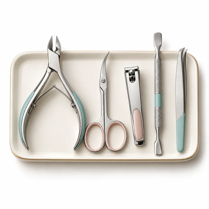 Manicure tools concept assortment